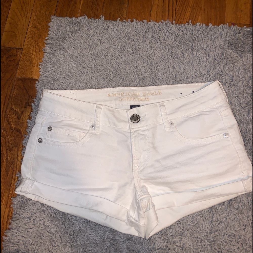 White Jean shorts
